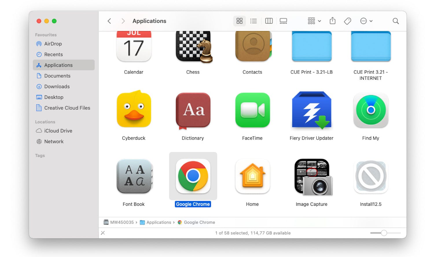 apps Mappen Program på Mac